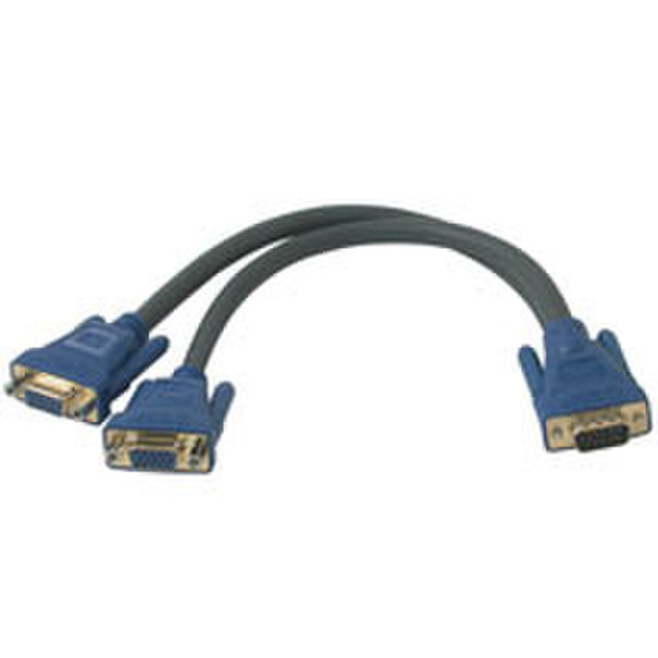 C2G Ultima HD15M to Dual HD15F SXGA Monitor Y-Cable 1ft 0.3m VGA (D-Sub) VGA (D-Sub) VGA cable