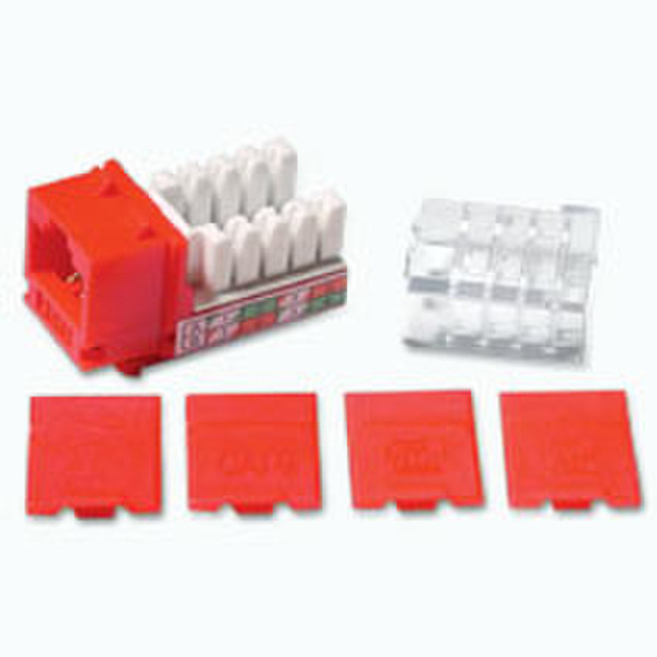 C2G Cat6 Keystone Jack Red wire connector