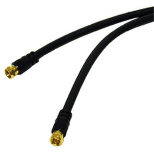 C2G Value Series F-type RG6 Coaxial Video Cable 25ft 7.62m Schwarz Koaxialkabel