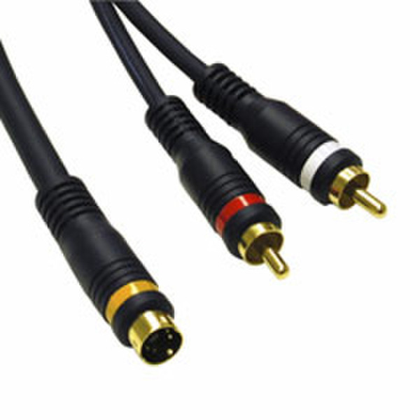 C2G 3ft Velocity™ S-Video/RCA Type Stereo Audio Combination Cable 0.9м Синий