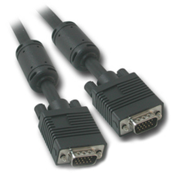 C2G Pro Series HD15 M/M UXGA Monitor Cable 15ft 4.57m VGA (D-Sub) VGA (D-Sub) Black VGA cable