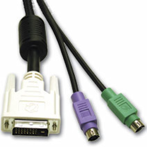 C2G DVI Dual Link KVM Cable 5m 5м Черный кабель клавиатуры / видео / мыши