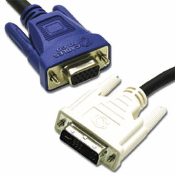 C2G DVI-A Male to HD15 VGA Female Analog Extension Cable 2m 2m DVI-A VGA (D-Sub) Schwarz