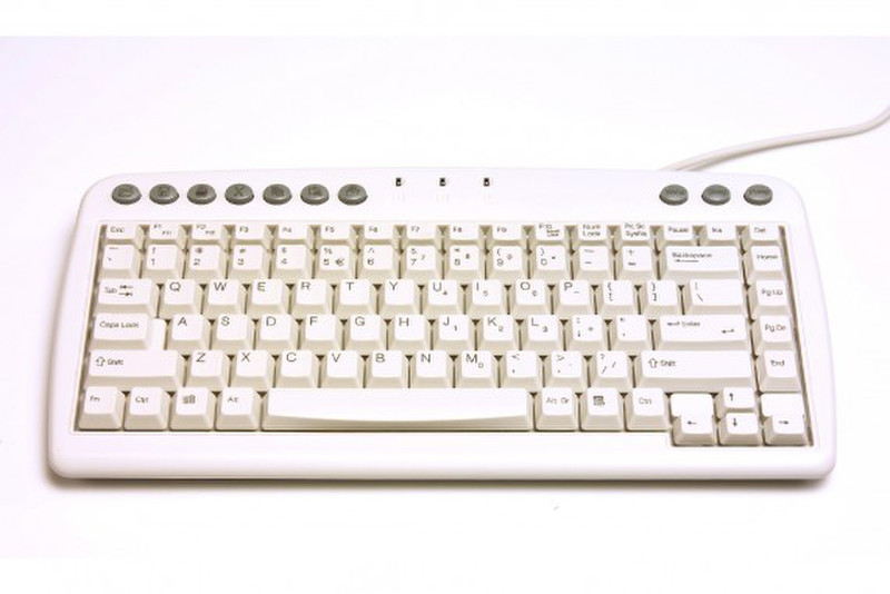 BakkerElkhuizen Q-board USB+PS/2 QWERTY White keyboard