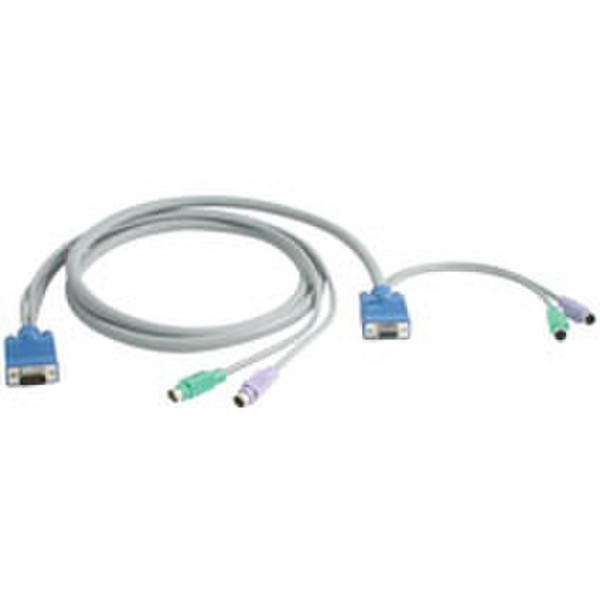 C2G 3-in-1 Hi-Resolution PS/2 KVM Cable HD15 VGA M/F 10ft 3m Tastatur/Video/Maus (KVM)-Kabel