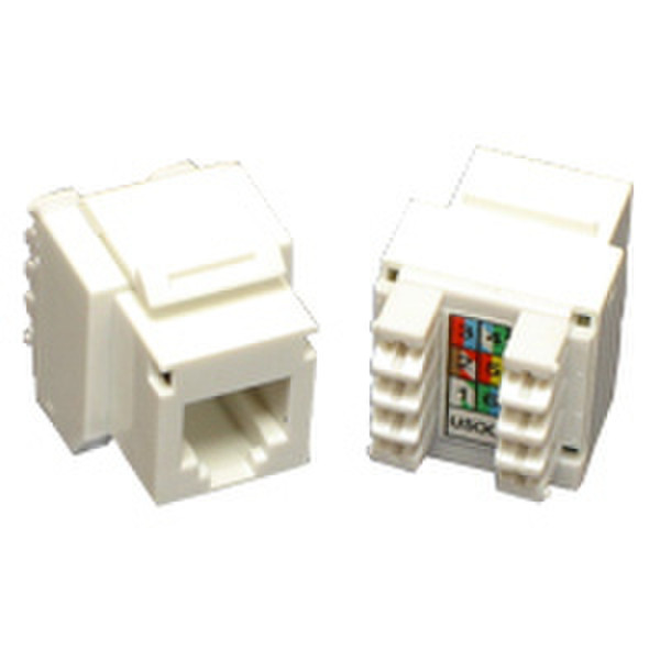 C2G Cat3 RJ12 Keystone Jack White RJ12 Белый кабельный разъем/переходник