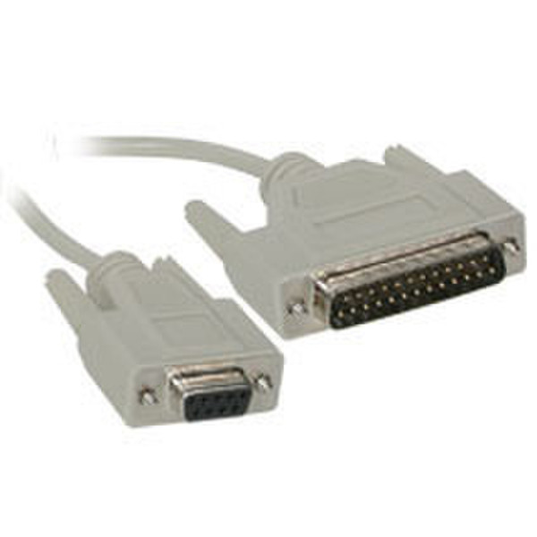 C2G DB9F to DB25M Modem Cable 6ft 1.83м сетевой кабель