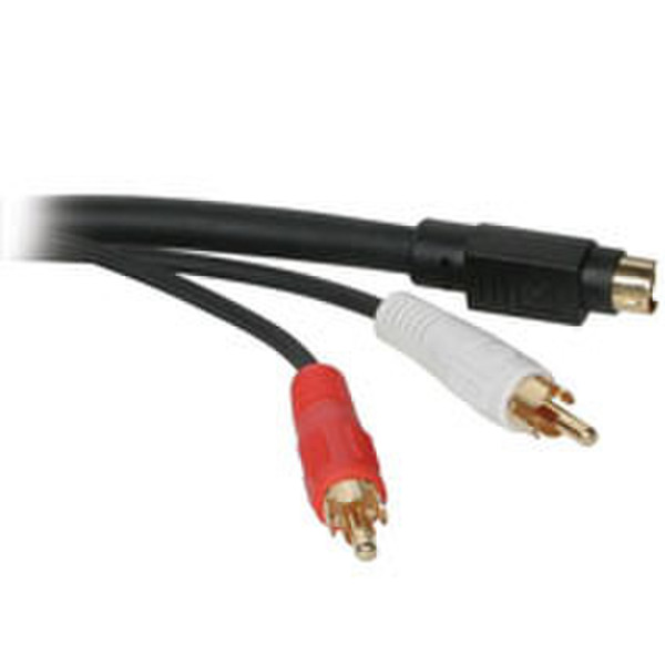 C2G Value Series S-Video/RCA Type Audio Cable 50ft 15.24m Black S-video cable