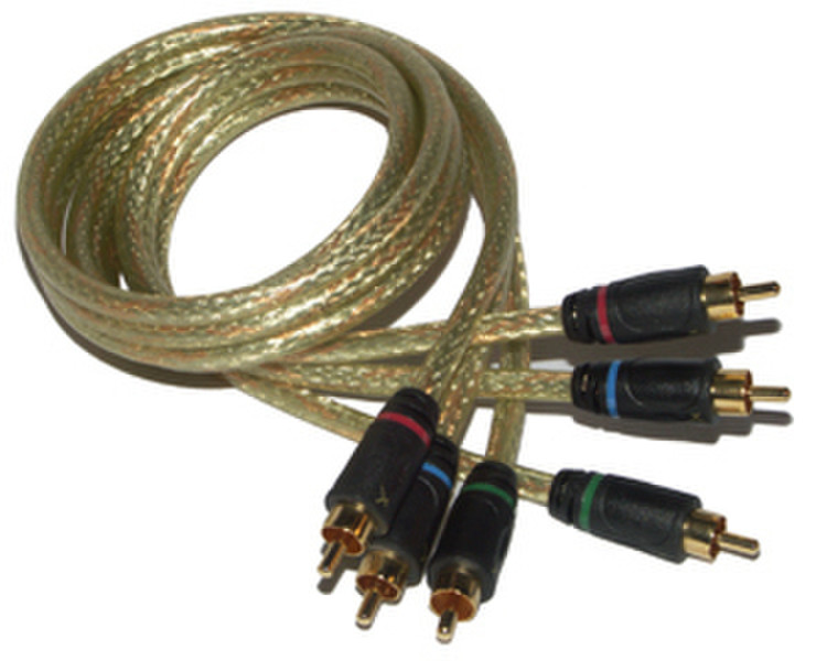 GoldX PlusSeries® Hi-Def Component Video Cable 6ft 1.8м 3 x RCA 3 x RCA компонентный (YPbPr) видео кабель