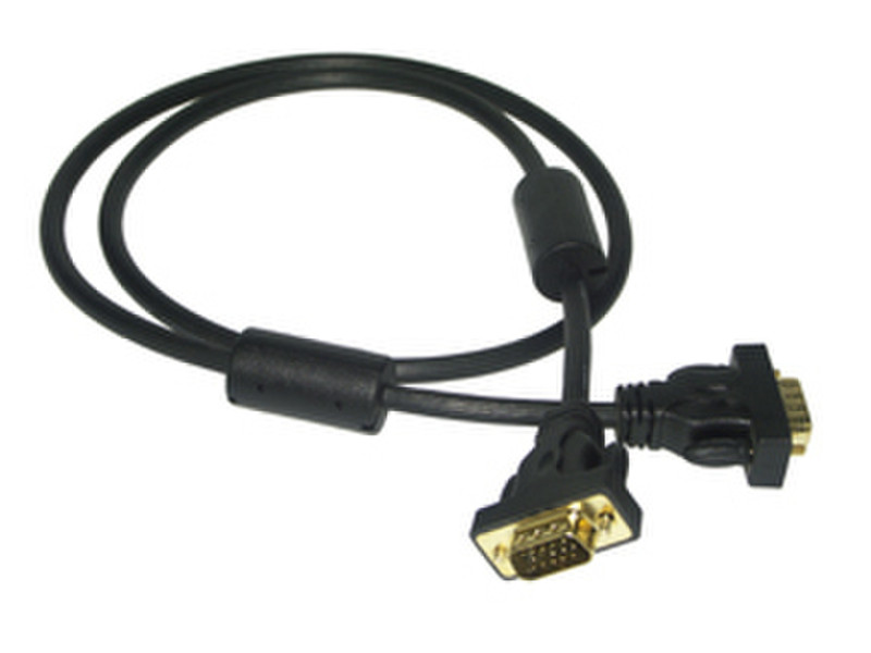 GoldX Offspring® SVGA Video Replacement Cable 15' 4.5м VGA (D-Sub) VGA (D-Sub) Черный VGA кабель