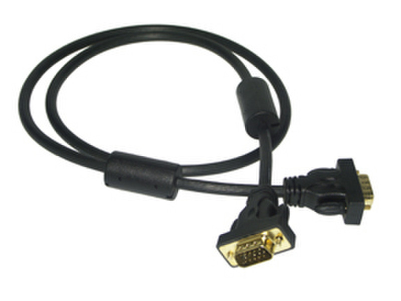 GoldX Offspring® SVGA Video Replacement Cable 25' 7.5m VGA (D-Sub) VGA (D-Sub) Schwarz VGA-Kabel