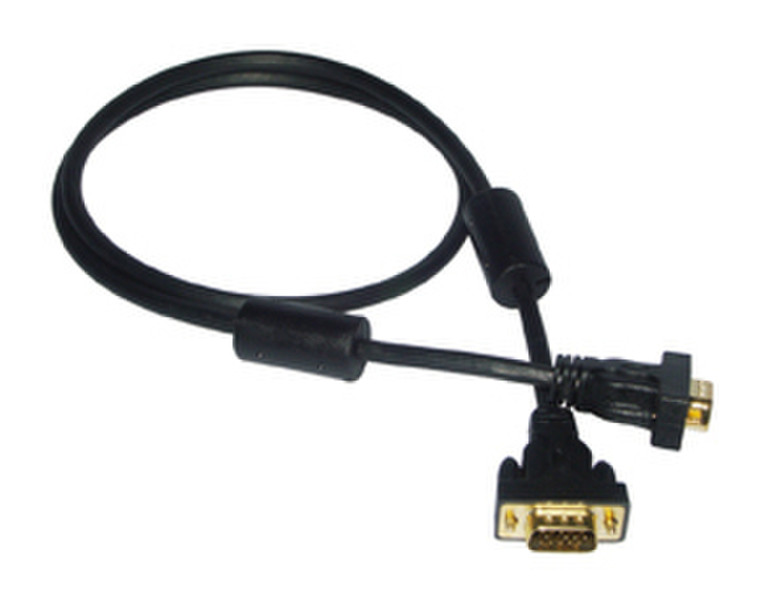GoldX Offspring® VGA Video Extension Cable 25Ft 7.5м VGA (D-Sub) VGA (D-Sub) Черный VGA кабель