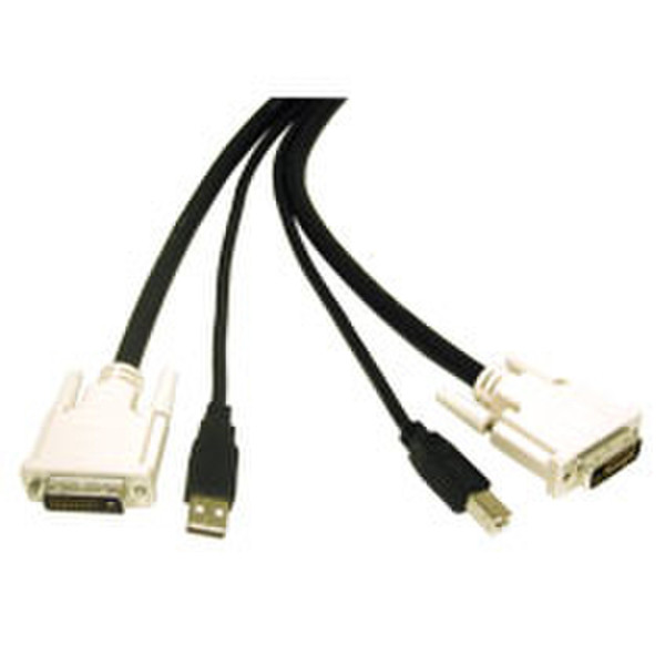 C2G 10ft DVI Dual Link/USB 2.0 KVM Cable 3м DVI-D DVI-D Черный DVI кабель