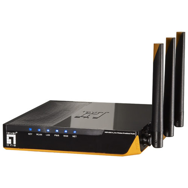 CP Technologies LevelOne WBR-6000 Black wireless router