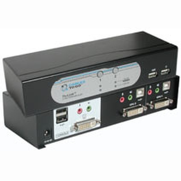 C2G Trulink™ 2-Port DVI and USB KVM with Audio Schwarz Tastatur/Video/Maus (KVM)-Switch
