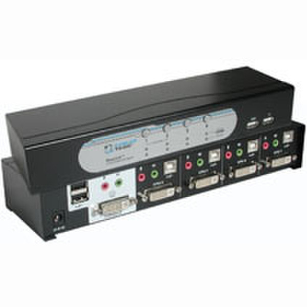 C2G Trulink™ 4-Port DVI and USB KVM with Audio Black KVM switch
