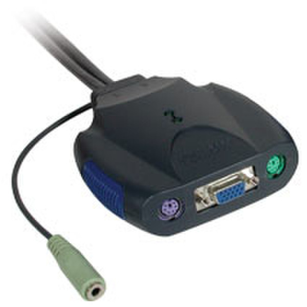 C2G Trulink™ 2-Port VGA and PS/2 Micro KVM with Audio Grey KVM switch