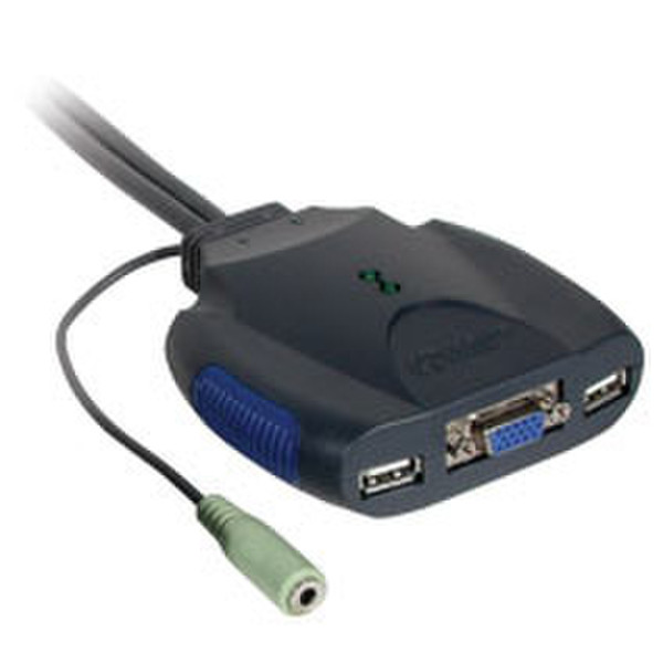 C2G Trulink™ 2-Port VGA and USB Micro KVM with Audio Grau Tastatur/Video/Maus (KVM)-Switch