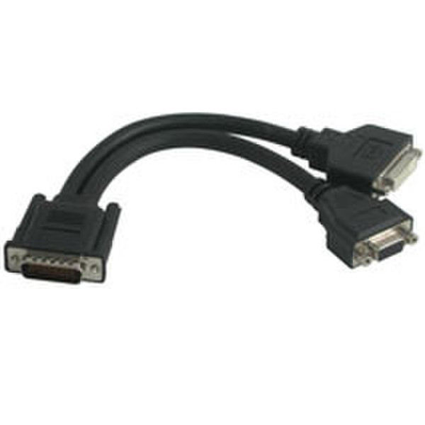 C2G LFH-59 (DMS-59) Male to DVI-I Female and VGA Female Cable 9