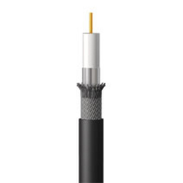 C2G RG6/U Coaxial Cable with Copper Center and 95% Braid 1000ft 304.8m Black coaxial cable