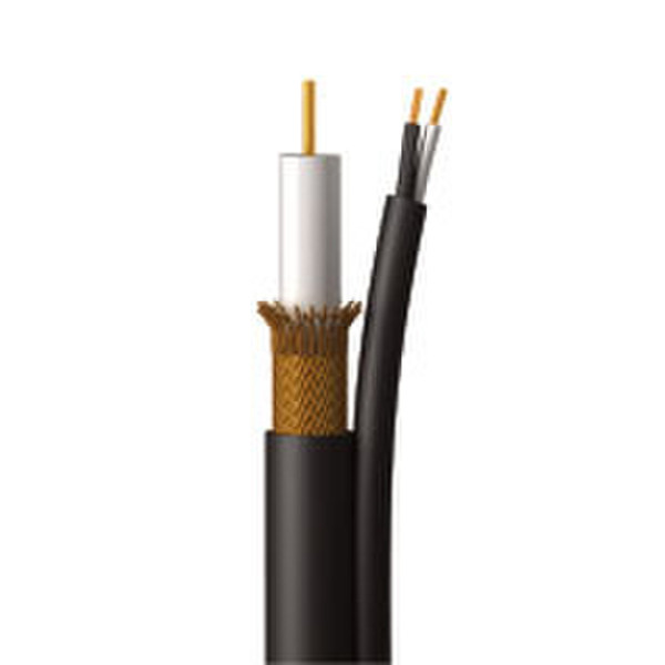 C2G Siamese RG59/U Coaxial Cable with 18/2 Power Cable 1000ft 304.8m Black coaxial cable