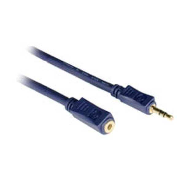 C2G 12ft Velocity™ 3.5mm Stereo Audio Extension Cable M/F 3.6м 3,5 мм 3,5 мм Синий аудио кабель