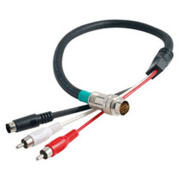 C2G RapidRun™ S-Video + Stereo Audio Break-Away Flying Lead 1.5ft 0.46м S-Video (4-pin) Черный