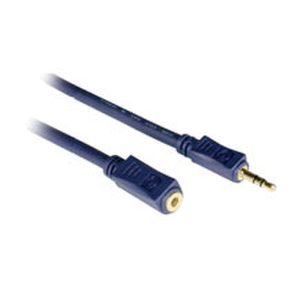 C2G 50ft Velocity™ 3.5mm Stereo Audio Extension Cable M/F 15м 3,5 мм 3,5 мм Синий аудио кабель
