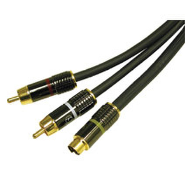 C2G SonicWave™ Combined S-Video/Stereo Audio Cable 100ft 30.48m S-Video (4-pin) RCA Grau S-Videokabel