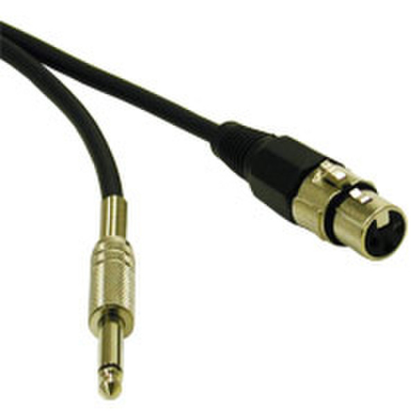 C2G 6ft Pro-Audio Cable XLR Female to 1/4in Male 1.8m XLR (3-pin) 6.35mm Black audio cable