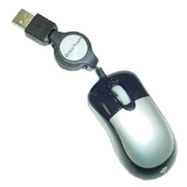 Adesso 3 Button Mini-Optical Mouse w/Retractable Cable USB Оптический 800dpi компьютерная мышь