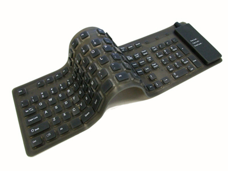 Adesso Flexible Full-Sized Keyboard (black) USB+PS/2 Black keyboard