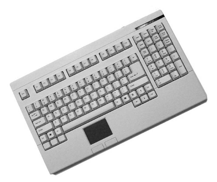 Adesso Easy-Touch Keyboard with Touchpad (White) PS/2 QWERTY White keyboard