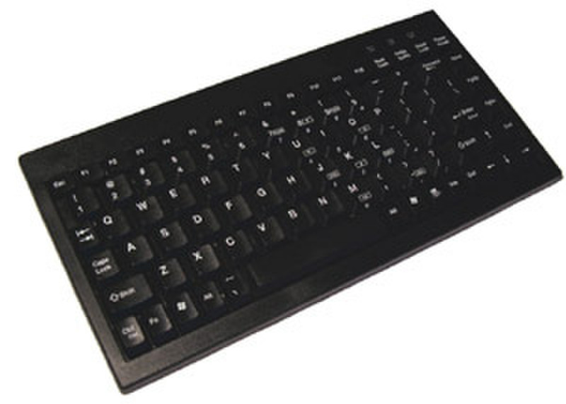 Adesso Mini keyboard with embedded numeric keypad (Black) USB QWERTY Black keyboard