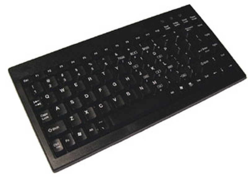 Adesso Mini keyboard with embedded numeric keypad (Black) PS/2 QWERTY Черный клавиатура