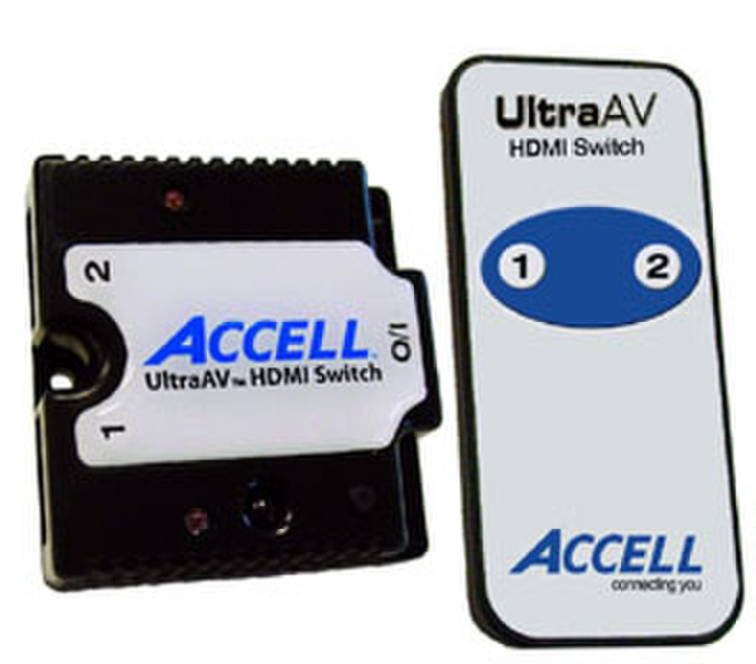 Accell UltraAV HDMI 1.3 High-Speed 2-1 Audio/Video Switch Schwarz Tastatur/Video/Maus (KVM)-Switch