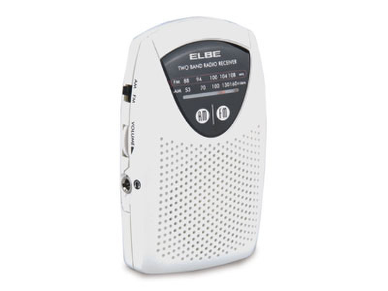 ELBE RF-50 Портативный Аналоговый Черный, Белый радиоприемник