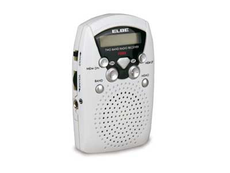ELBE RS-60-D Портативный Цифровой Белый радиоприемник