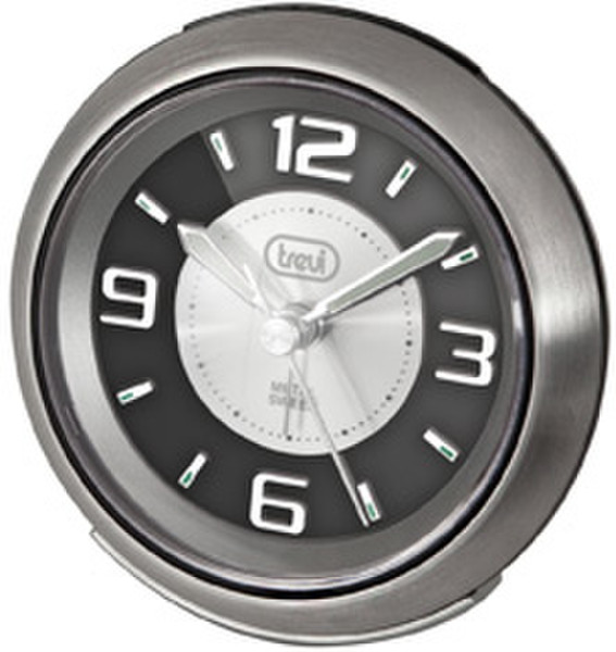 Trevi SL 3090 M Quartz table clock Rund Schwarz, Edelstahl