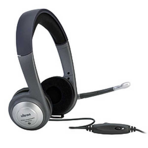 Ultron UHS-300 Fun Multimedia VOIP fähig Binaural Wired Black,Silver mobile headset