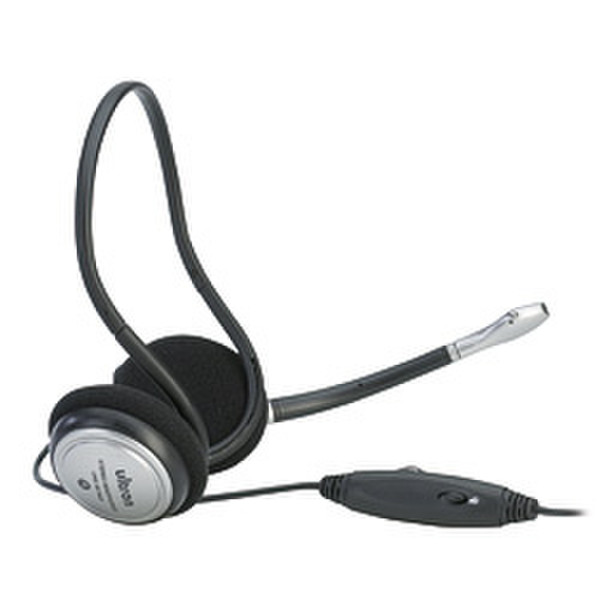 Ultron Headset UHS-100 Neck Multimedia VOIP fähig Стереофонический Проводная Черный, Cеребряный гарнитура мобильного устройства