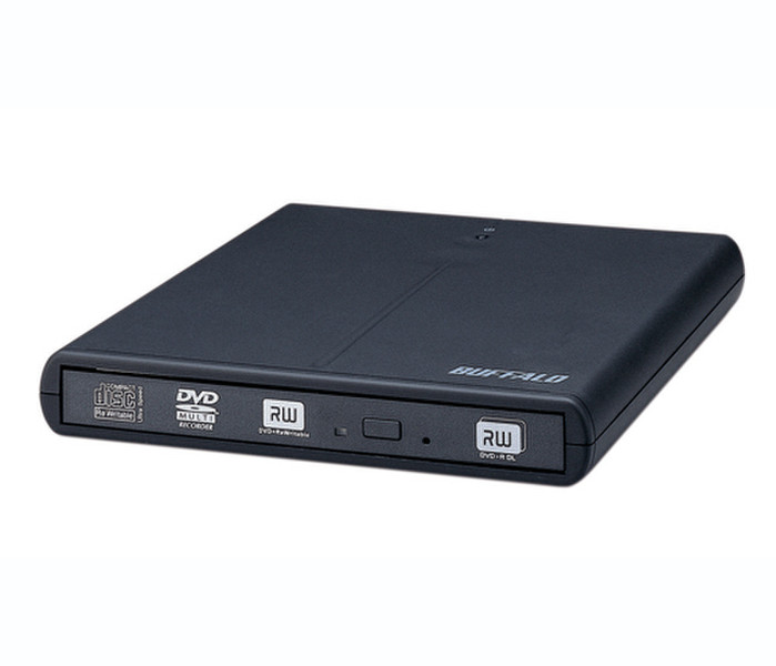 Buffalo MediaStation 8x Portable DVD Writer, Black Black optical disc drive