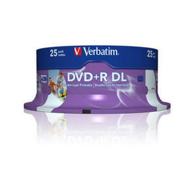 Verbatim DVD+R Double Layer Inkjet Printable 8x 8.5GB DVD+R 25Stück(e)