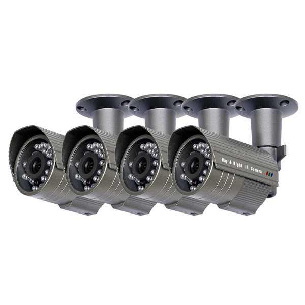 Wisecomm RD6354 Set of 4 CCTV security camera indoor & outdoor Bullet Black