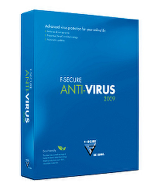 F-SECURE Anti-Virus 2009 License with 1 year Support and Maintenance 1