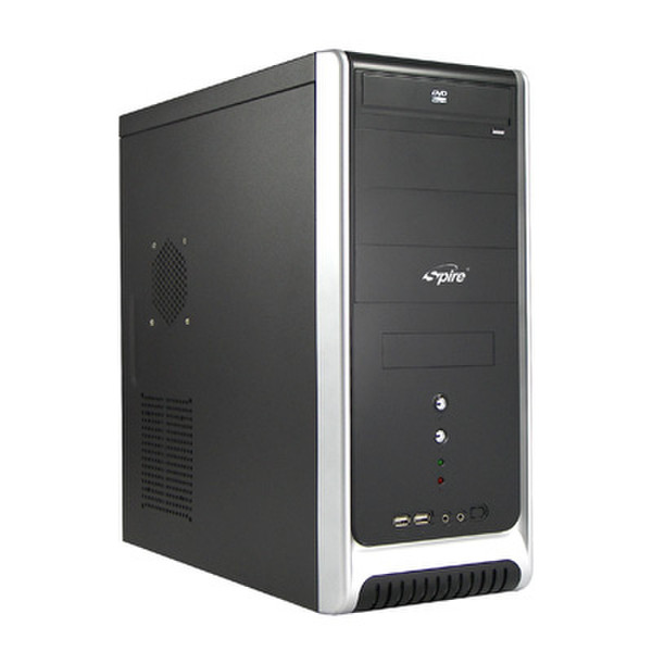 Spire Rolo Desktop Black,Silver computer case