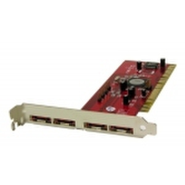 Wiebetech PCI eSATA Host Adapter, 4 external SATA ports (Mac/PC) eSATA interface cards/adapter