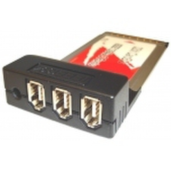 Wiebetech CardBus Host Adapter, FireWire 400, 3 ports interface cards/adapter