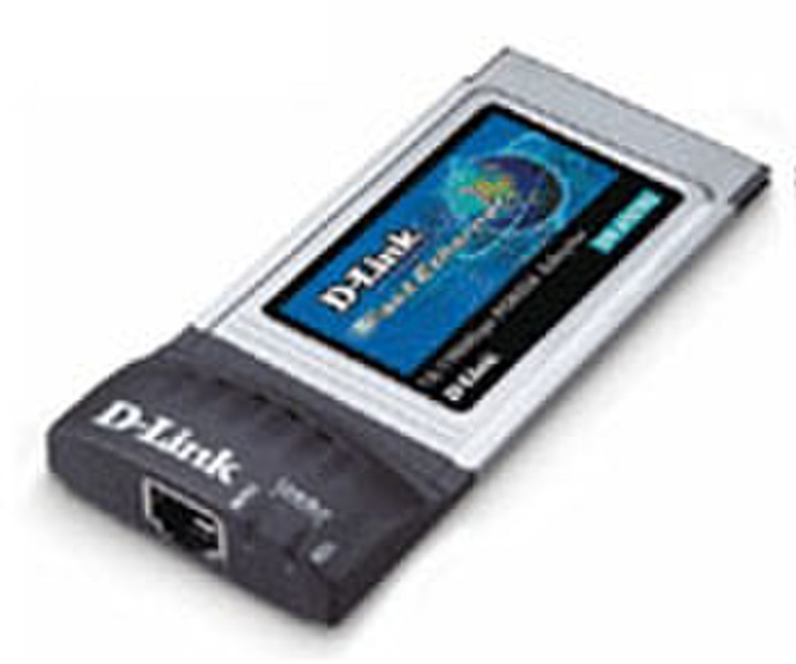 D-Link Systems 10/100 Enet PCMCIA 16-bit Card w/Direct Port