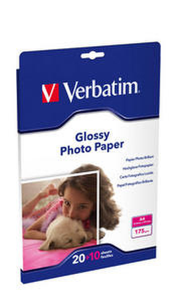 Verbatim Glossy Photo Paper A4 175gsm 20+10 promo pack Разноцветный фотобумага